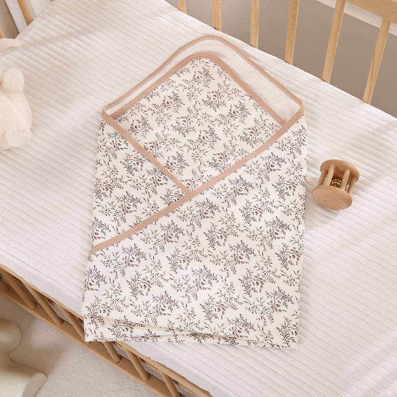 New Ins Style Baby Blanket Anti-Jump Type a Pure Cotton Blanket Single Layer Newborn Delivery Room Swaddling Wrap