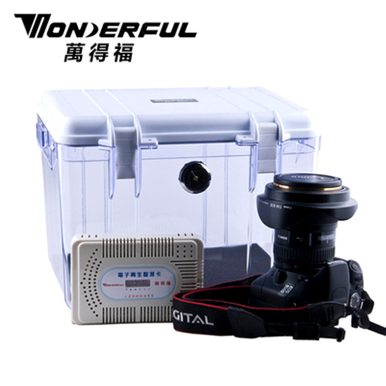 万得福厂家 DB-3828  湖北塑料透明箱 相机防潮 单反防潮箱批发