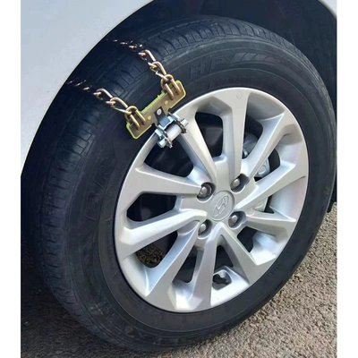 Car Tire Anti-Slip Chains for Small Cars, Off-Road Suvs, and Vans, Universal Type, Thickened for Snow and Mud, Emergency Tightening (Tire snow chain) - universal-two-chain-small-size-145-195-one-pack