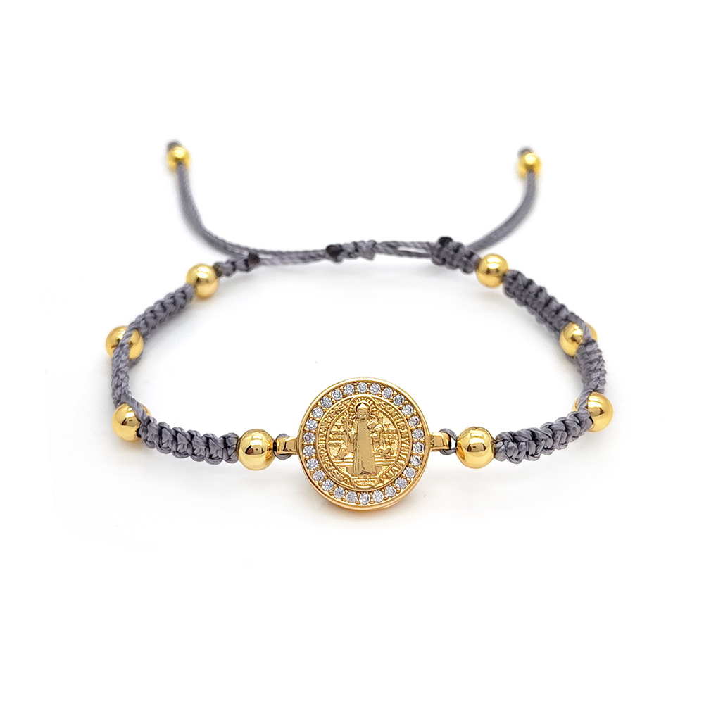 Vintage Style Roman Style Geometric Shell Inlay Rhinestones Women's Bracelets 1 Piece display picture 5
