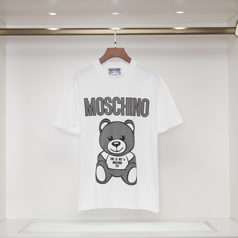 2025 春夏新作メンズカジュアルラウンドネック半袖 T シャツ中空刺繍クマ文字ルーズで多用途|undefined