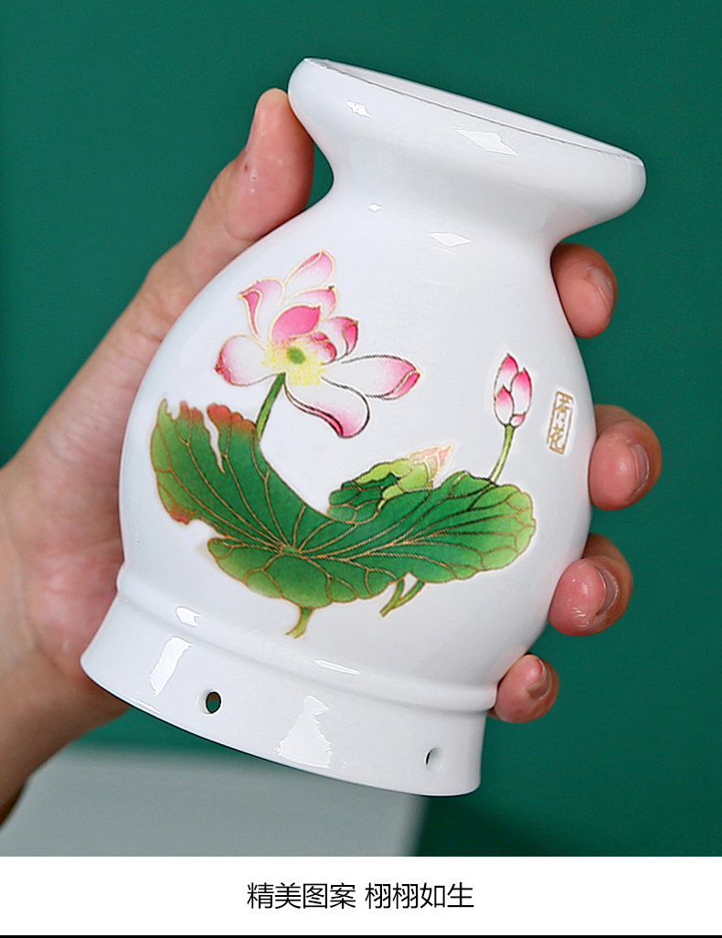 Ceramic Moxibustion Jar Double Layer Heat Insulated Moxa Cup for Home and Spa Use 11.5cm specifications
