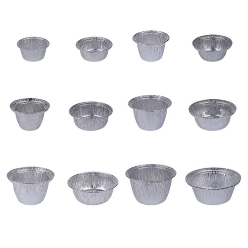 Aluminum Foil Takeaway Box for Business, Disposable, with Lid, Circular, Thick and Hardened for Barbecue