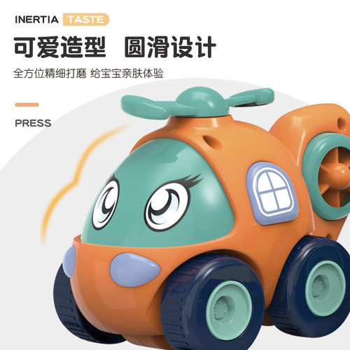 Children's Q version toy car inertia airplane boys and girls 1-2-3 years old car cartoon baby baby educational model