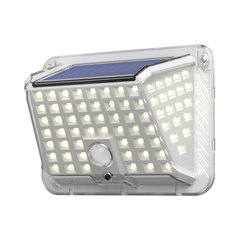 New 100LED Solar Wall Lamp Courtyard Four-Side Lighting Solar Lamp Human Sensor Waterproof Outdoor Lamp
