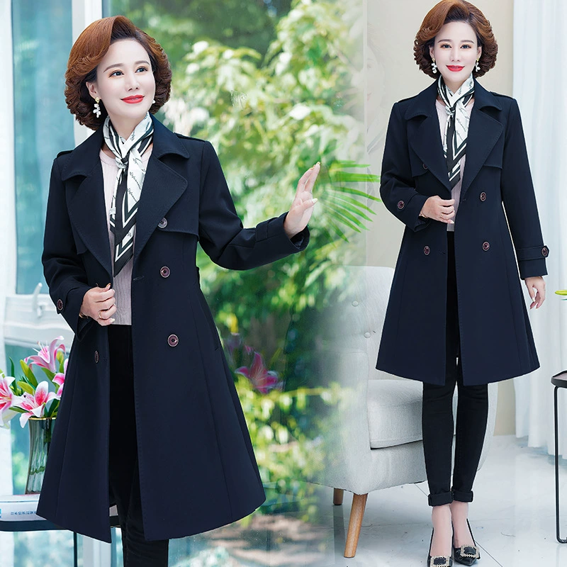 2021 модное женское ветровка-пальто 2021 осень новый костюм с воротником Большие размеры длинное популярное французское пальто в стиле Хепберн жирное