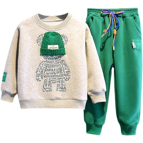Children's Spring Outfit Sweatshirt Set 2024 New Model for Middle and Large Kids, Stylish Spring Season for Boys and Girls, Trendy and Fashionable