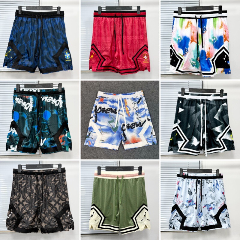 2026 New Trendy Brand Summer Loose Men's Fashion Aj Basketball Quick-Dry Shorts Cross-Border Dropshipping Printed Shorts