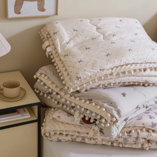 Class A Knitted Cotton Ball Series Bean Quilt Thickened Winter Quilt Quilt Core Machine Washable Bean Quilt Spring and Autumn Quilt