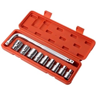 10-piece set of red box auto repair tool combination set factory 1/2 large flying bending rod repair tool socket wrench set