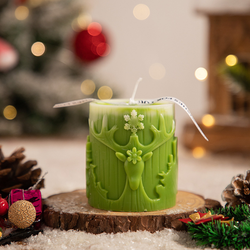 クリスマス柱ワックスクリスマスツリー香薫ろうそくお土産insクリエイティブホーム装飾撮影道具祝日プレゼント|undefined