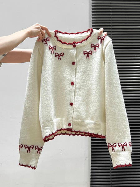 Cardigan with bow