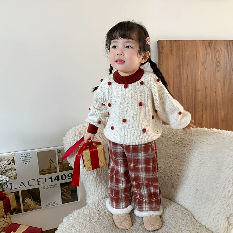 Children's knitted body-friendly demi-season sweater for princess, western style, Korean style