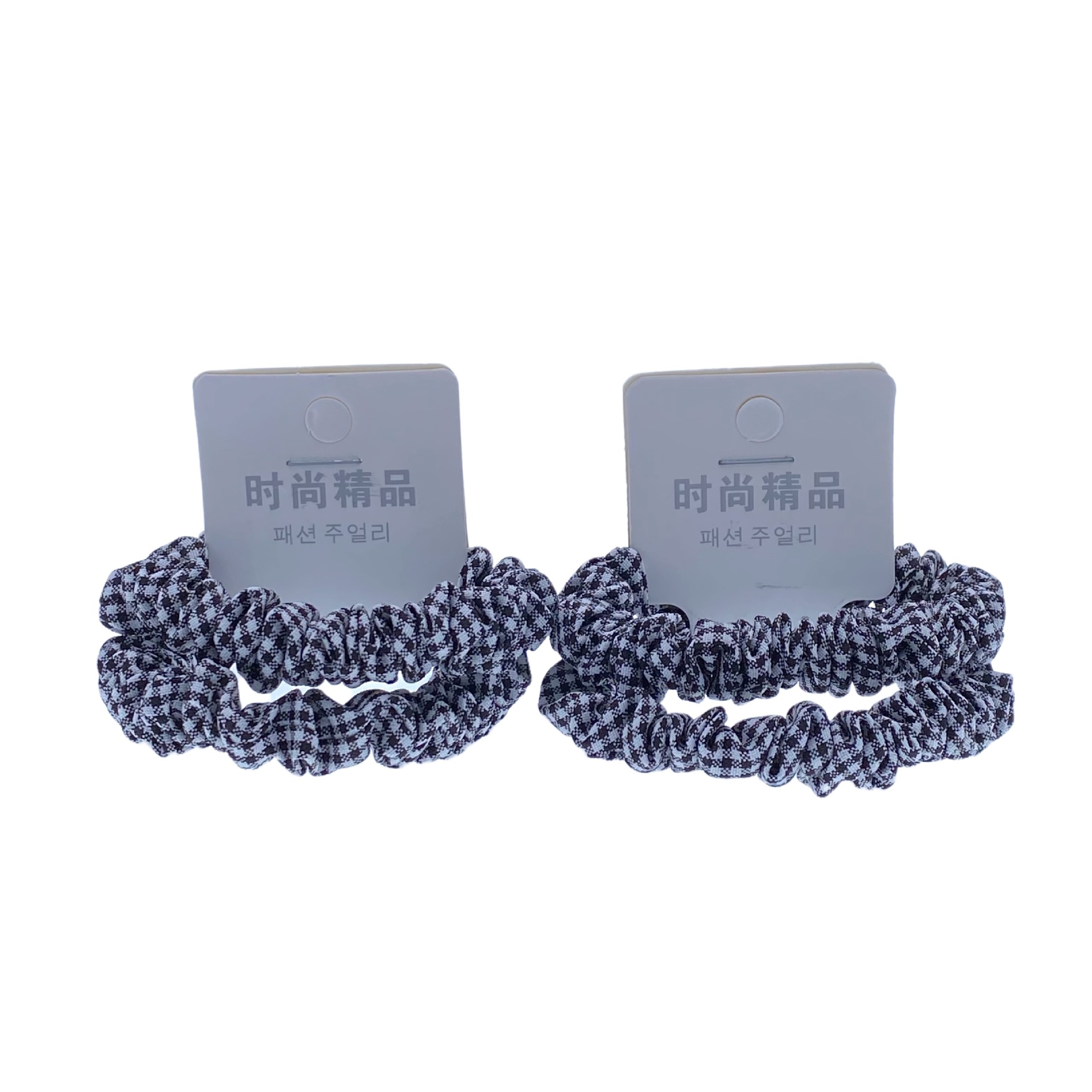 Fábrica directa arruga blanco y negro gran intestino pelo banda cuerda goma banda física tienda dos yuanes tienda accesorios para el cabello accesorios cabeza accesorios al por mayor