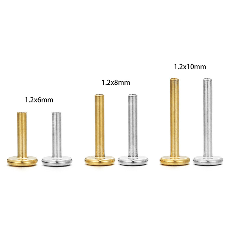 Fashion Solid Color Stainless Steel Plating Lip Stud 1 Piece display picture 1