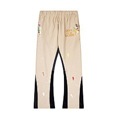 Orden exterior galería Departamento pintado a mano Splash-tinta costura cordón retro High Street casual sweatpants ligeramente estirar pantalones largos para hombres