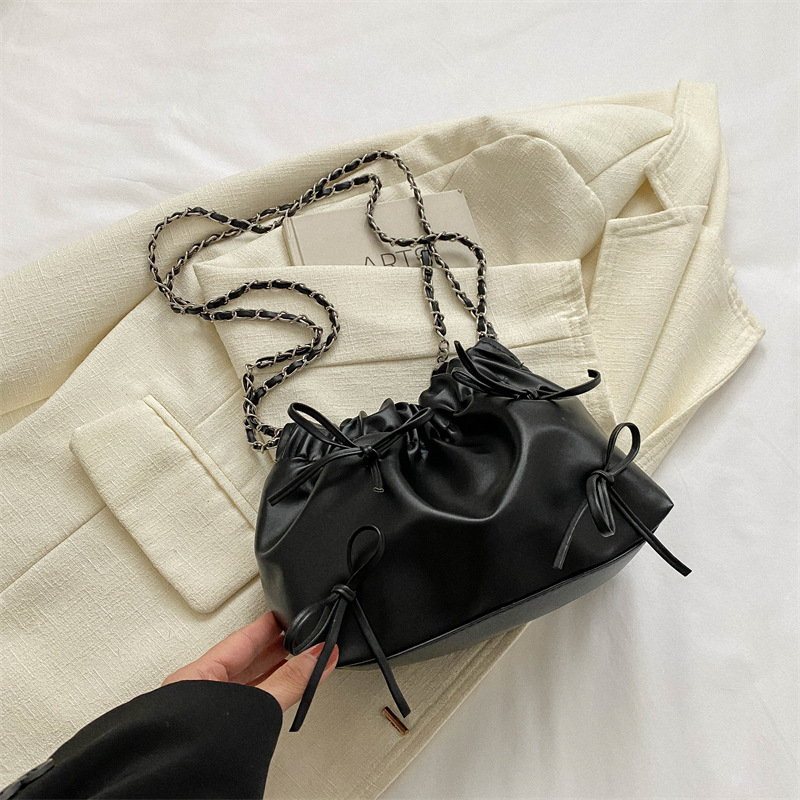 Cordón de gran capacidad moda arco bolsa para mujeres 2023 nuevo todo-juego ins cadena hombro crossbody bolsa