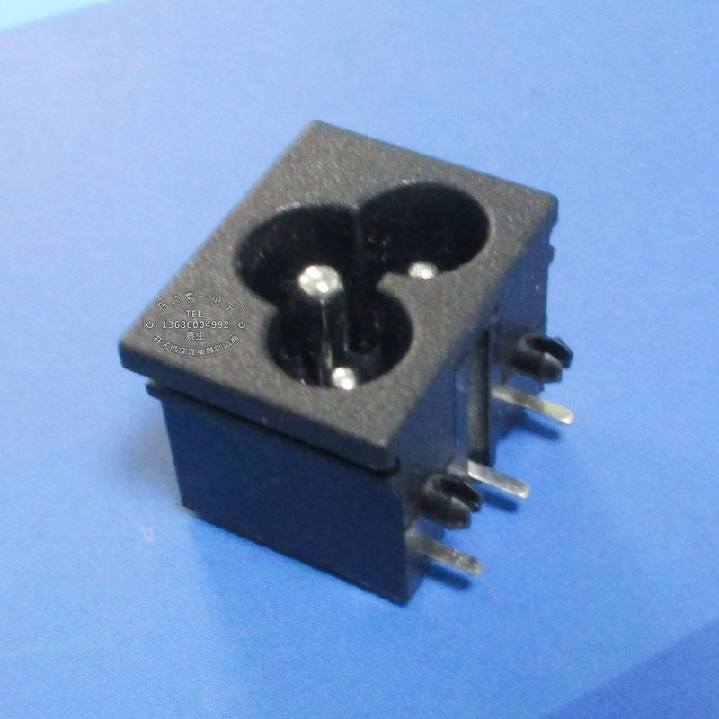 尺寸23*18梅花三芯充电接口 适配器三芯5A电流黑色梅花尾插座DB-6