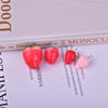 Cute three dimensional realistic fruit strawberry, resin, jewelry, pendant