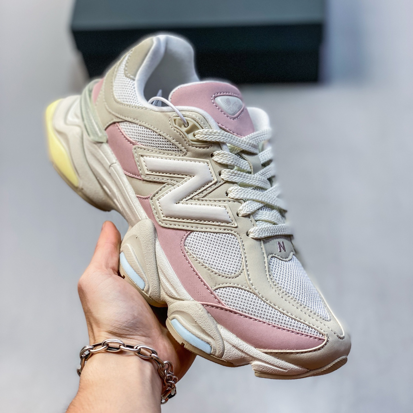 Pure original NB9060 retrógrado zapatos de zapatos de papá cómodos de amortiguación universal para hombres y mujeres zapatos deportivos de viaje y ocio