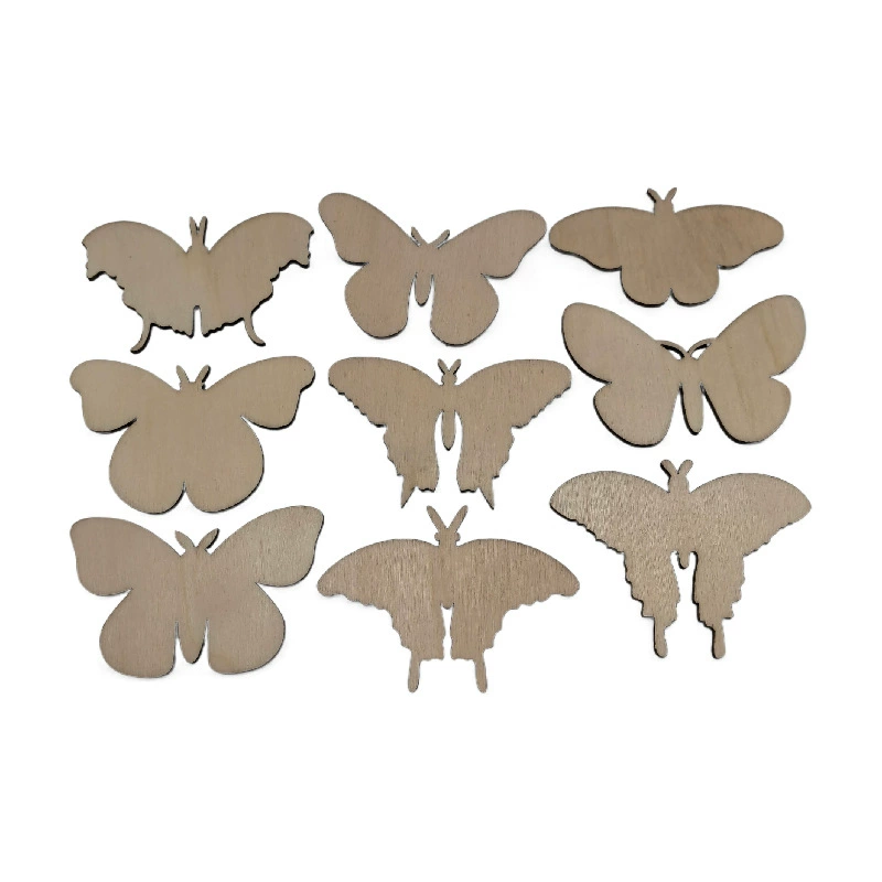 Пасхальные деревянные поделки весенний деревянный кулон праздничное украшение для вечеринки DIY картина ручной работы бабочка деревянная стружка