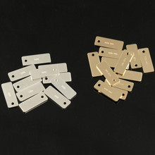 美国14K包金光面长方形长方片小吊坠小挂件尾坠DIY手链项链配件