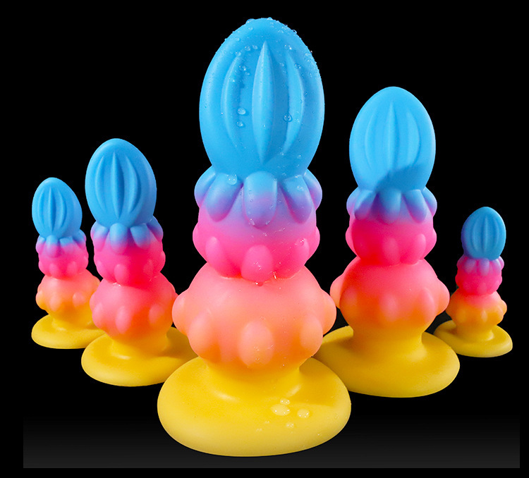 Jiuai Silicone Dildo for Adults, Small Anal Plug Style, Colorful Silicone — detail image 28