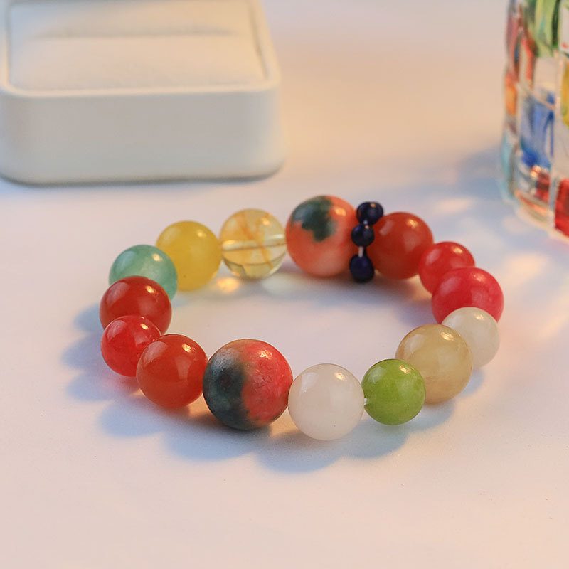 Cristal de color Brasil Duobo color pulsera de cristal de cabello de moda femenina Fukuoka un anillo pulsera para regalar a amigos