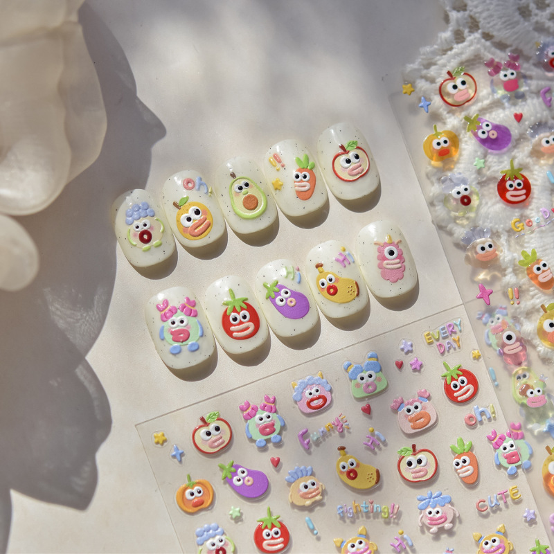 Nail Art Embossed Stickers, Popular Online Hits, Cute Girls' Nails, Carrot Monster Nail Art Mix Nail Art Embossed Stickers, Popular Online Hits, Cute Girls' Nails, Carrot Monster Nail Art Mix