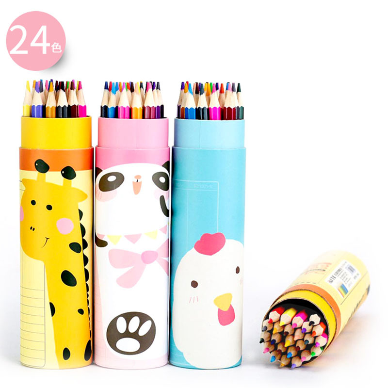 24色彩色鉛筆小學生繪畫工具兒童塗鴉彩繪彩鉛秘密花園填色筆批發