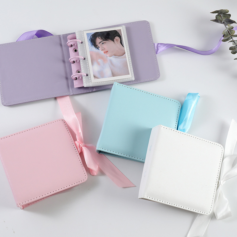 Carpeta de hojas sueltas mini con correa de arco de cuero – para álbumes de fotos y colecciones, venta al por mayor.