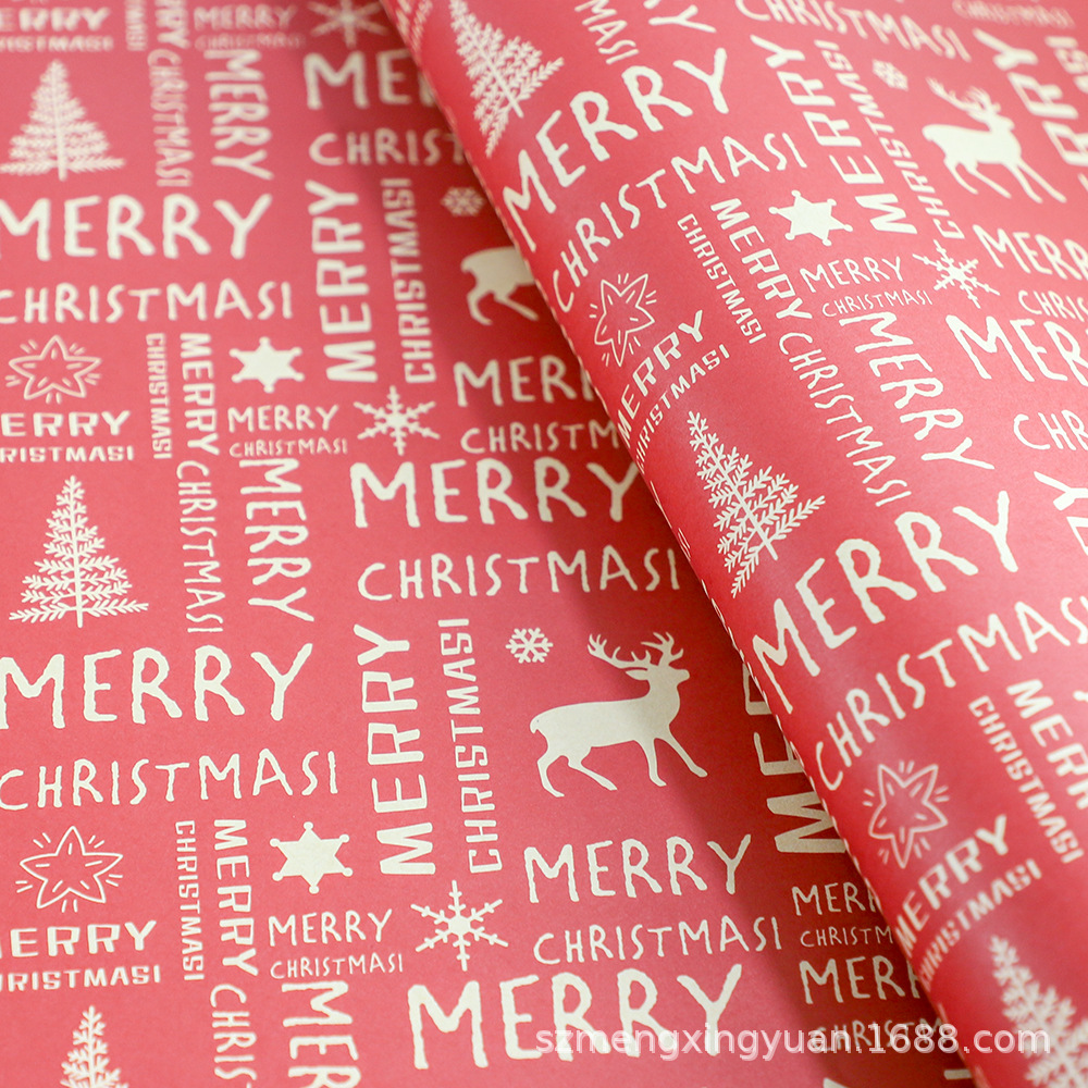 Ciervo de Navidad rojo 2514 (papel kraft); Tamaño: 74 * 51cm