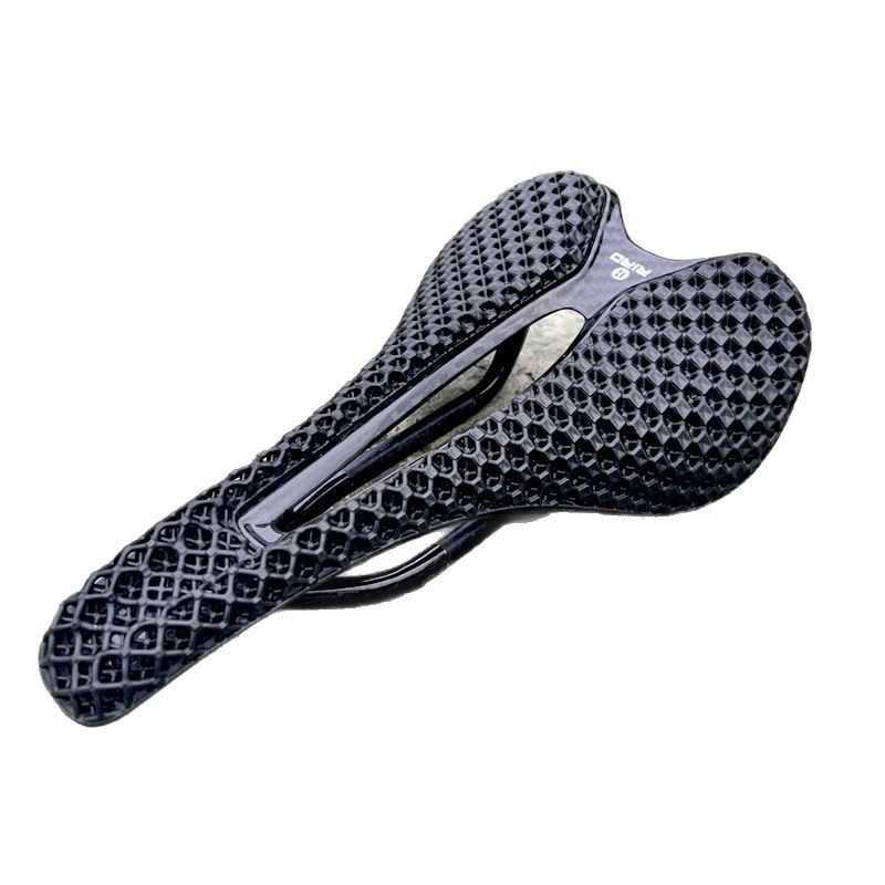 Bicicleta de carretera impresa en 3D cojín cojín de asiento de bicicleta de montaña bolsa de asiento de fibra de carbono hueca accesorios de bicicleta de abeja