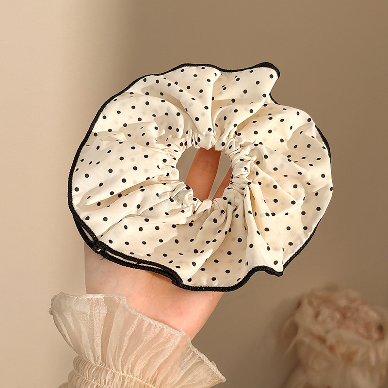 Coletero Scrunchie de Encaje con Flor de Alta Elasticidad para Mujer