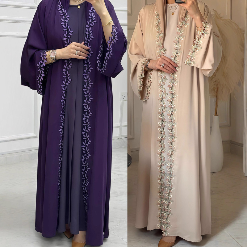 Cross-Border Lace Ribbon Cardigan, Fashionable and Elegant Dress, Robe, Ethnic Clothing, Women's Clothing in Stock