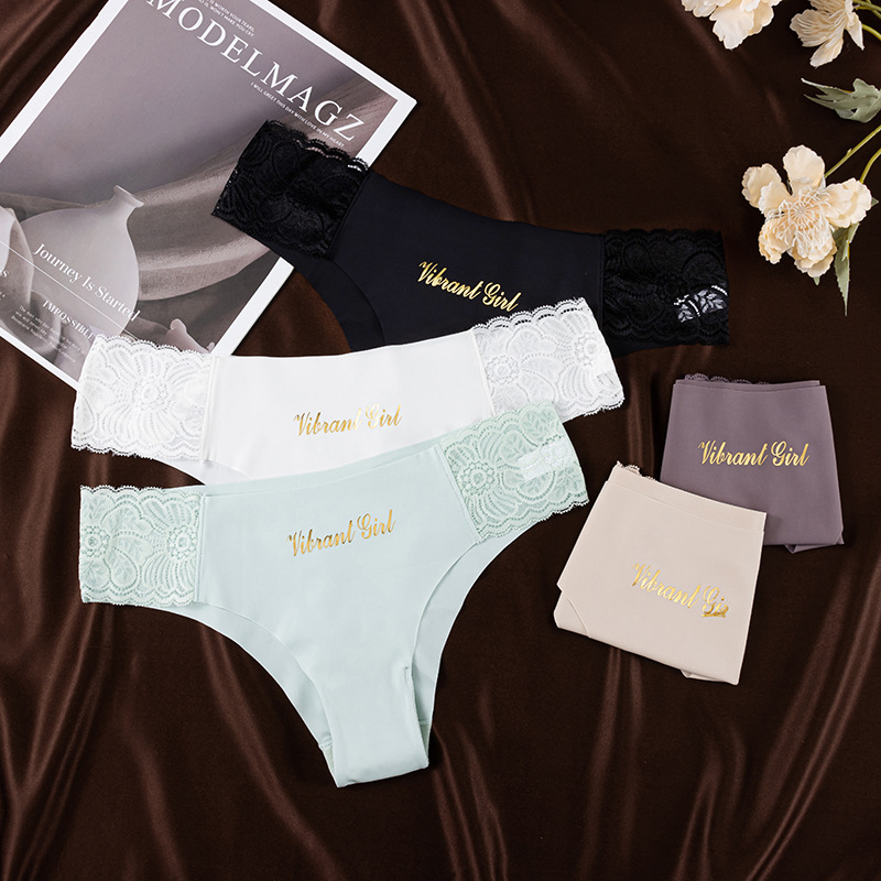 Vrouwen Nieuwe sexy naadloze onderkleding voor vrouwen ultra dunne huidvriendelijke ademende t-broek kant sexy verleiding slips_voghion.com