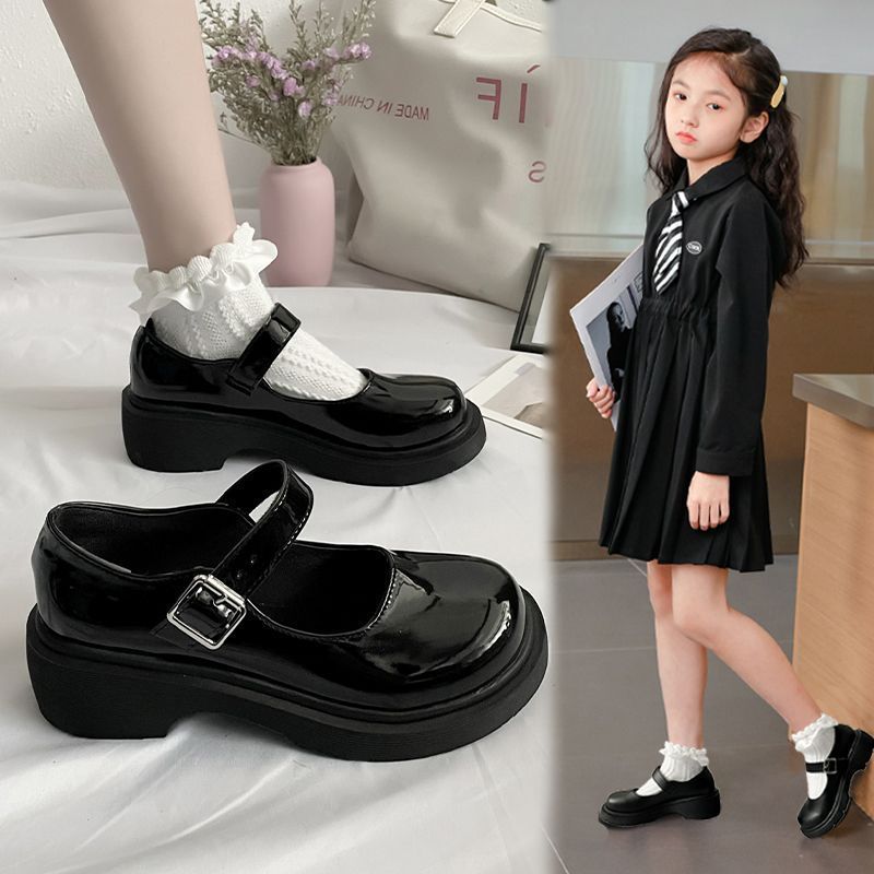 Spring and Autumn Leather Shoes 2025 British Women's Shoes New Japanese Style Jk Retro Black Thick-Soled Student Mary Shoes