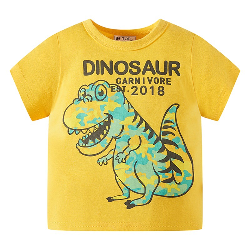 Camiseta de manga corta de algodón puro para niños, estilo fino de verano 2025, cuello redondo para bebés, ropa infantil de media manga al por mayor, dropshipping disponible.
