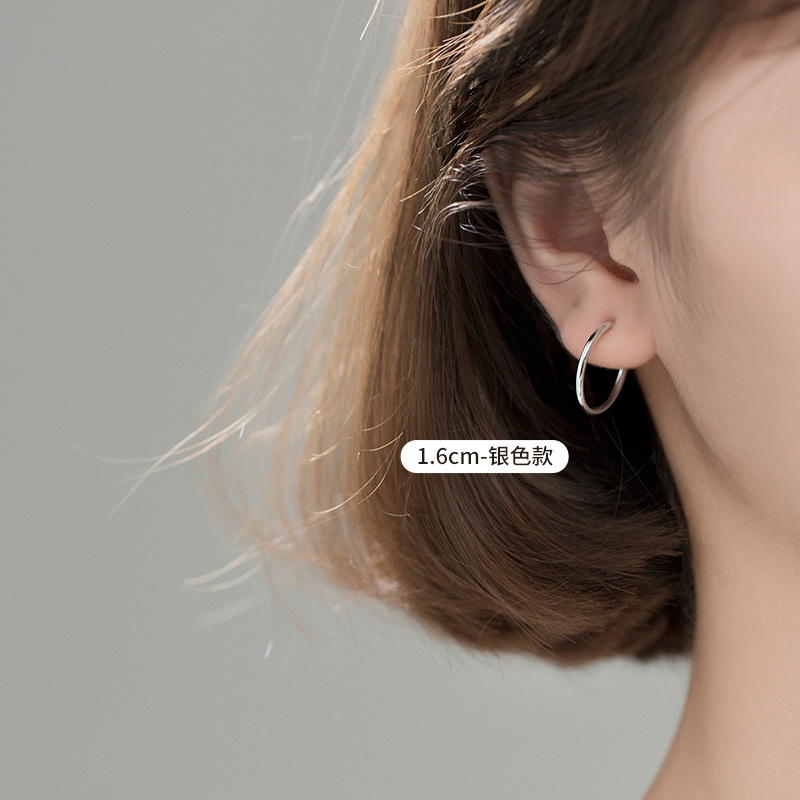 Eloch s925 plata sin agujeros de orejas clip de orejas para mujeres simple anillo aretes primavera sin agujeros de orejas joyas de orejas G7250