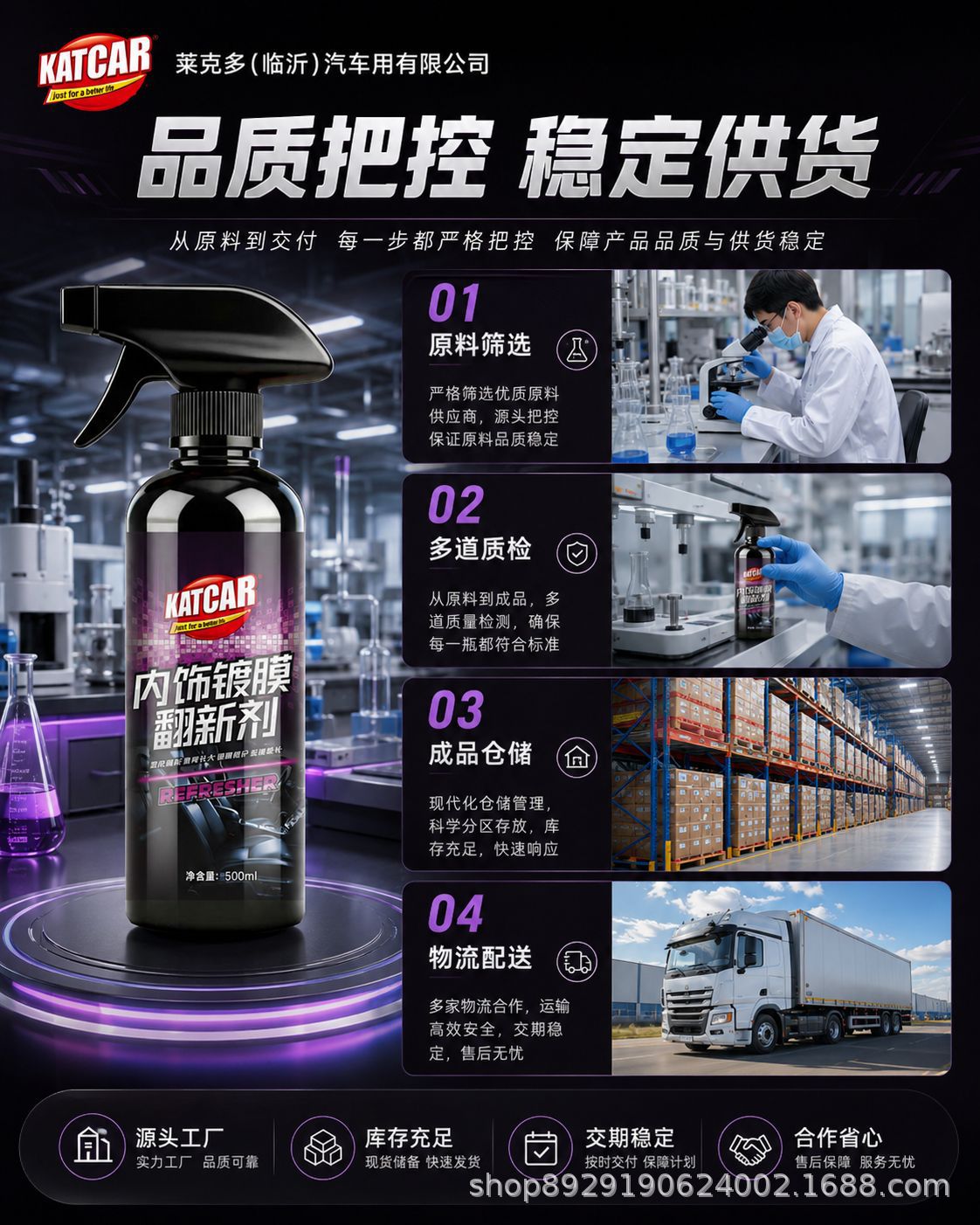 Laketo Car Interior Coating Refurbishment Agent, Anti-Fouling Maintenance, Gloss Enhancement, Car Cleaning Agent
