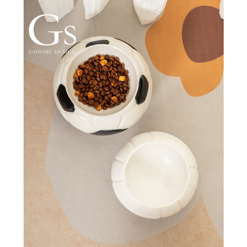 Tacos de cerámica creativos para gatos con pies altos y boca plana para proteger la columna cervical contra derribarse de gran calibre para beber agua para mascotas Tacos de arroz para gatos y perros