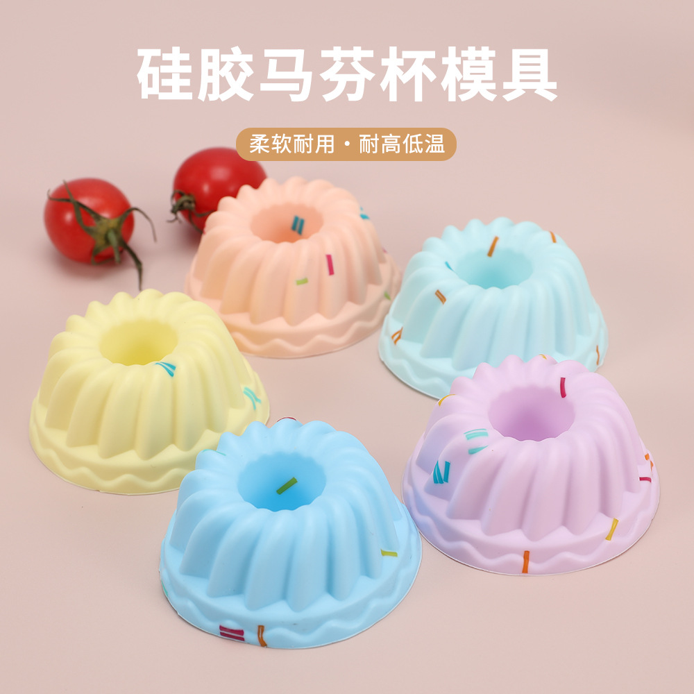 Factory in stock muffin cup round cake Cup silicone mold silicone pudding cake mold baking tool 8.5g