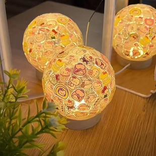 New high-value round acrylic patch Hellokitty Hello Kitty peripheral handmade DIY bedroom desk lamp