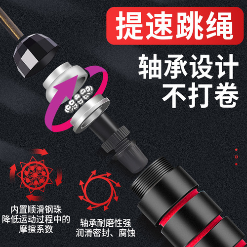 Weight-bearing steel wire rope skipping adult fitness exercise primary and secondary school students exam training racing bearing rope skipping cross-border hot sales