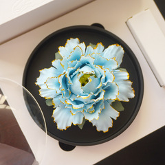 新品描金牡丹陶磁器アロマフラワー軽豪華画金陶磁器花香挿し手作り花工芸品プレゼント