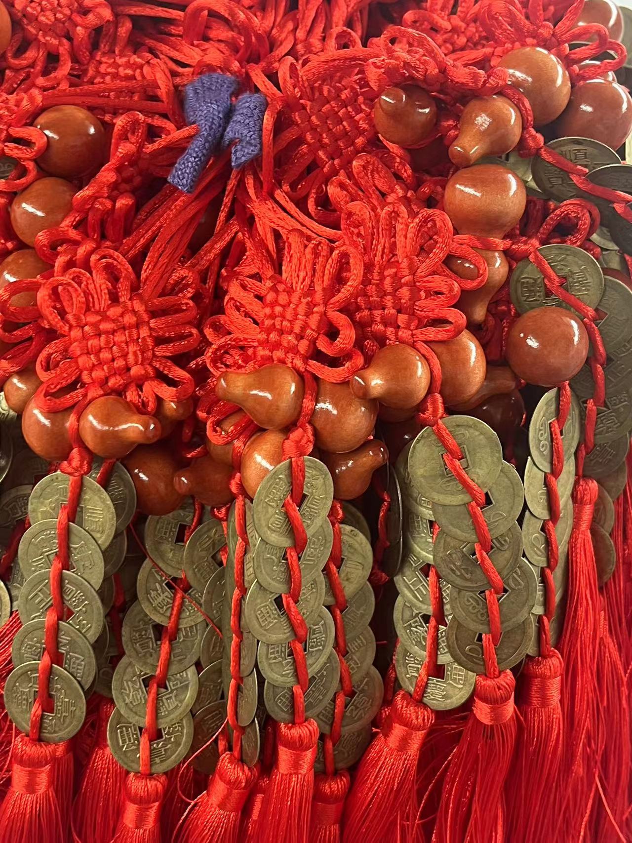 厂家直销合金铜钱葫芦五帝钱桃木葫芦五帝钱来样加工深颜色葫芦五