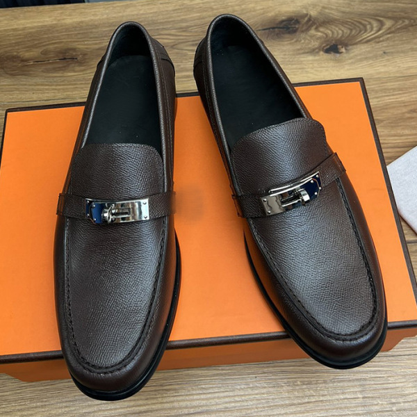 Men's fashionable comfortable casual leather loafers English style