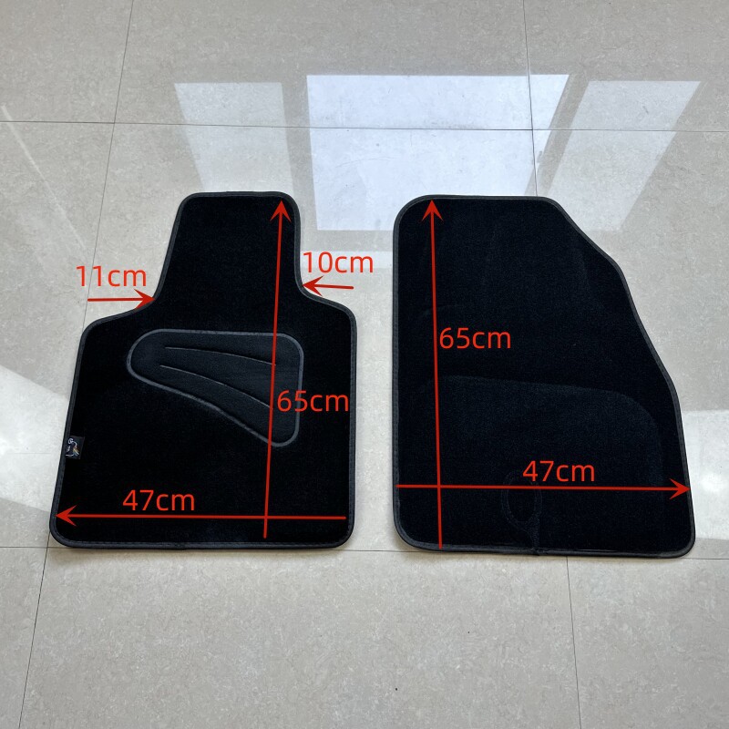 Universal Car Suede Anti-Slip Foot Mat Large Surround Protection Pad Carpet (Universal Foot Pad) - thin-main-and-passenger-seat-small-size-two-pieces