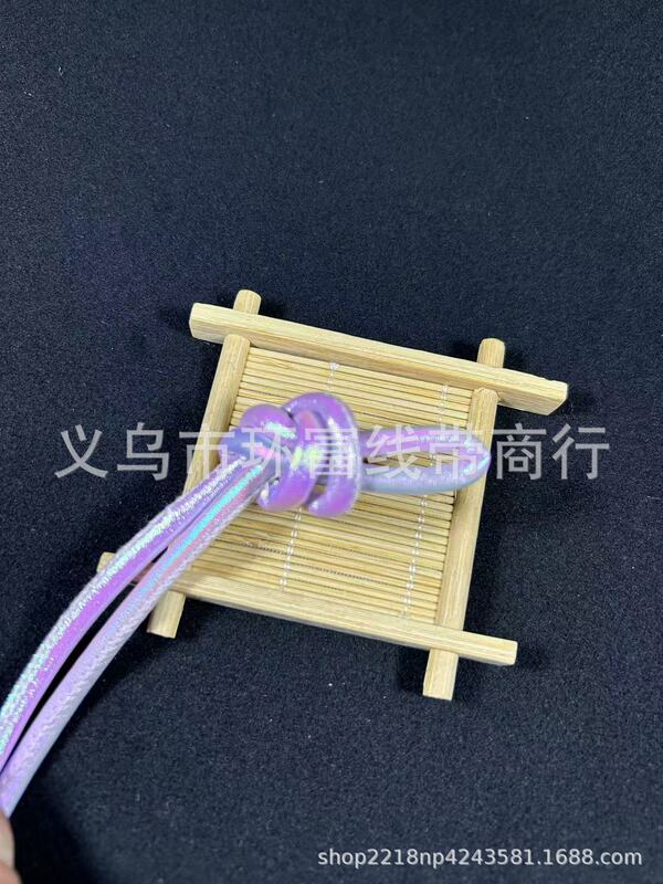 工場直販のカラフルなパール光沢のあるPU芯入り丸紐、ジュエリーアクセサリー、ベルトストラップ、4MMキャンディーカラー|undefined