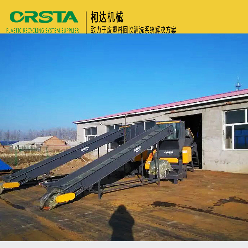 废旧农膜地膜粉碎清洗设备 LDPE薄膜清洗回收生产线 薄膜清